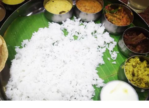 Brindhavan Vegetarian Restaurant Vennala veg meals thali with rice