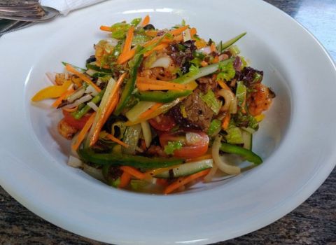 Kashi Art Café, Fort Kochi seafood salad image