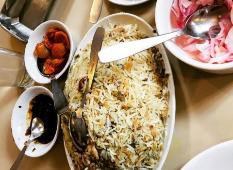 Kayees Rahmathulla Cafe Mattancherry mutton biriyani