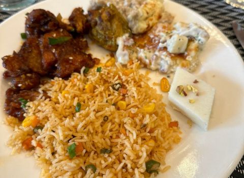 Kochi Kitchen Kochi Marriott Hotel fried rice and chicken 65