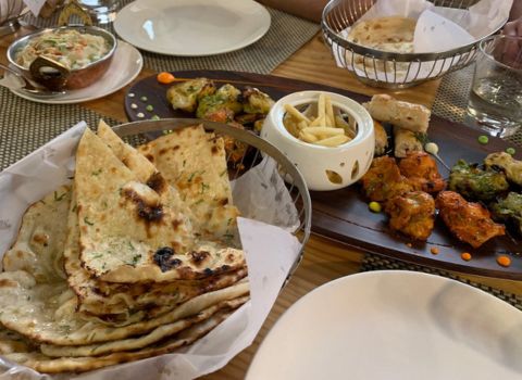 Rasoi Fort Kochi butter naan and kabab platter