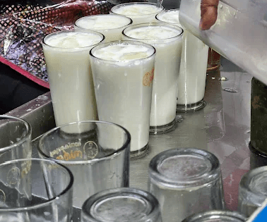 Bhaskarettante Sarbath Shop milk sarbath in different glasses