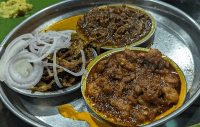 Ela Oonu Restaurant Kadavandra chemeen roast kozhuva fry and koonthal roast